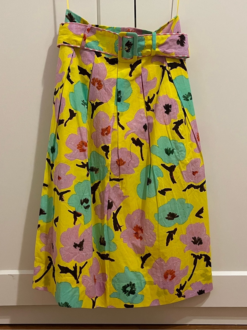 Rachel Antonoff Yellow Floral Crop Top & Midi Skirt Set size 6 - Picture 3 of 9
